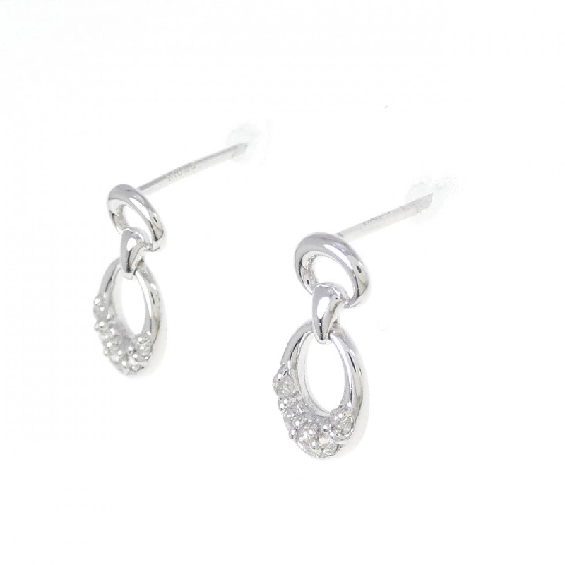 K18WG Bông tai kim cương 0.10CT - Hàng hiệu Chính hãng 872006