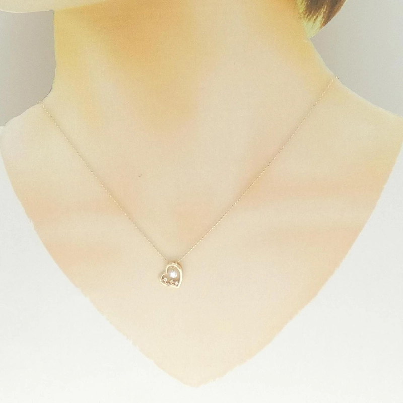 K10PG Dây chuyền kim cương hình trái tim 0.14CT - Hàng hiệu Chính hãng 857472