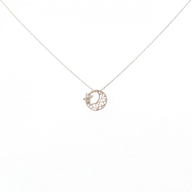 K10PG Hoa Kim Cương Dây Chuyền 0.02CT - Hàng hiệu Chính hãng 857437