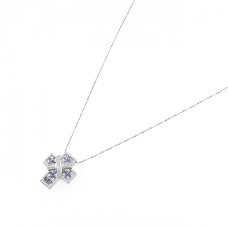 K18WG Dây chuyền Sapphire - Hàng hiệu Chính hãng 857236