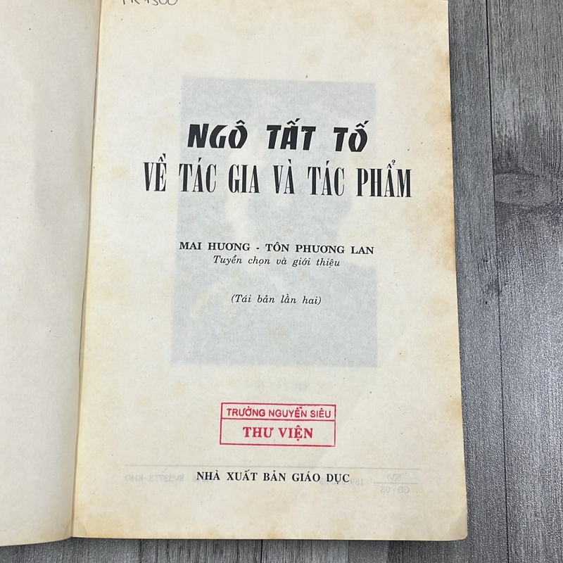 Ngô tất tố về tác gia và tác phẩm. 4a1 544924