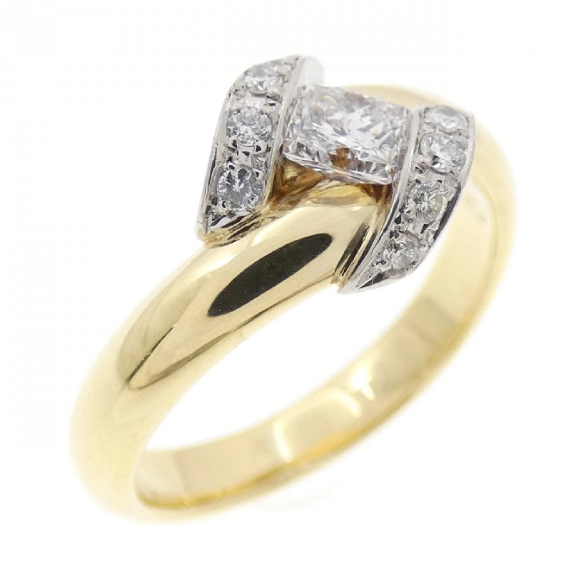 Nhẫn kim cương K18YG/PT900 0.235CT 671390