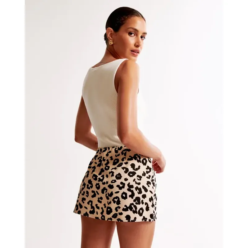 Chân váy ngắn công sở họa tiết da báo dáng chữ A - Phong cách Hàn Quốc 781344