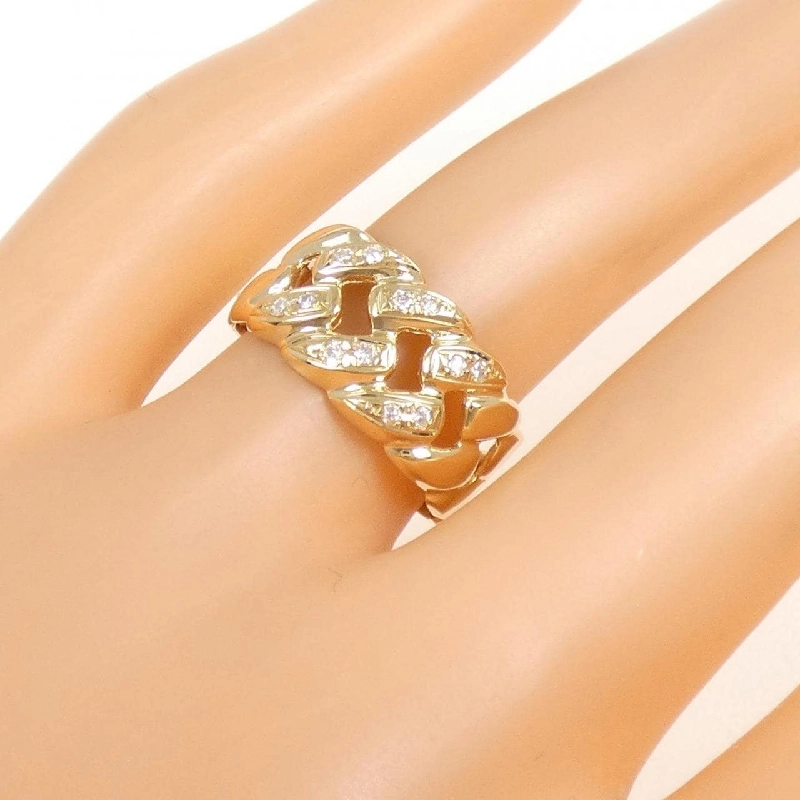 Nhẫn kim cương K18YG 0.085CT - Hàng hiệu Authentic 850290