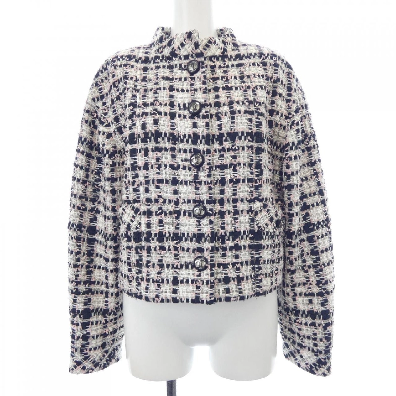 Jacket không cổ CHANEL P63285V48680 20P 630019