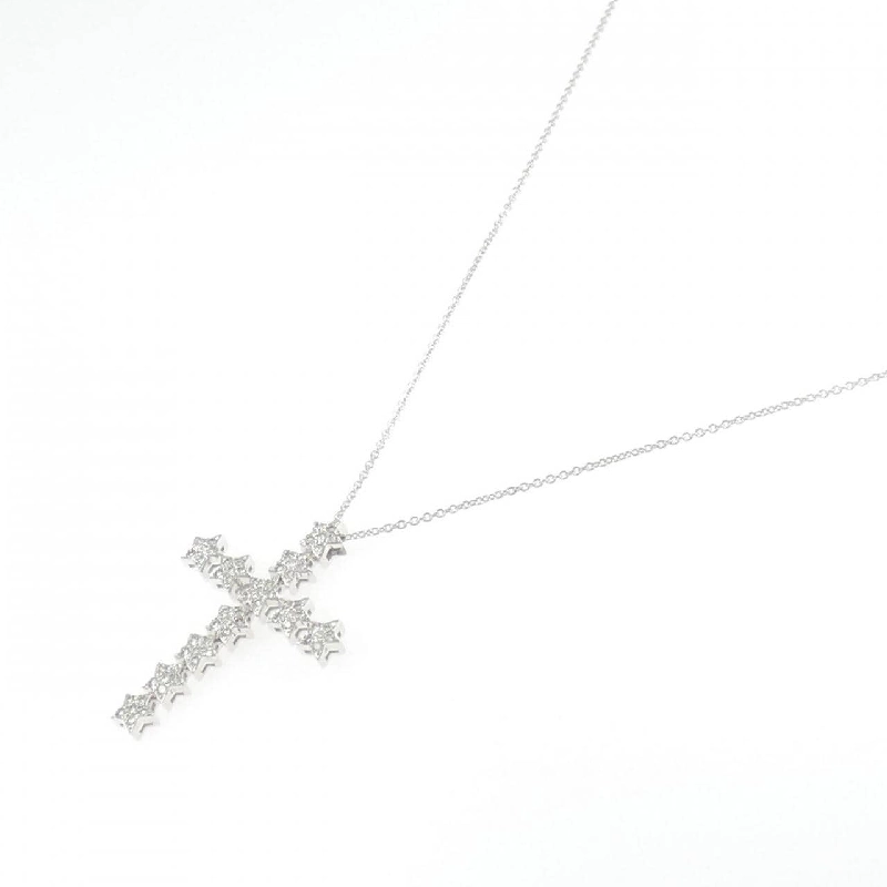 K18WG Đeo chéo × Ngôi sao Dây chuyền kim cương 0.44CT - Hàng hiệu Chính hãng 861095