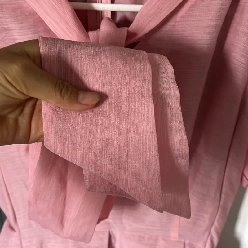 Váy Hồng đào tay bồng size S 1012922