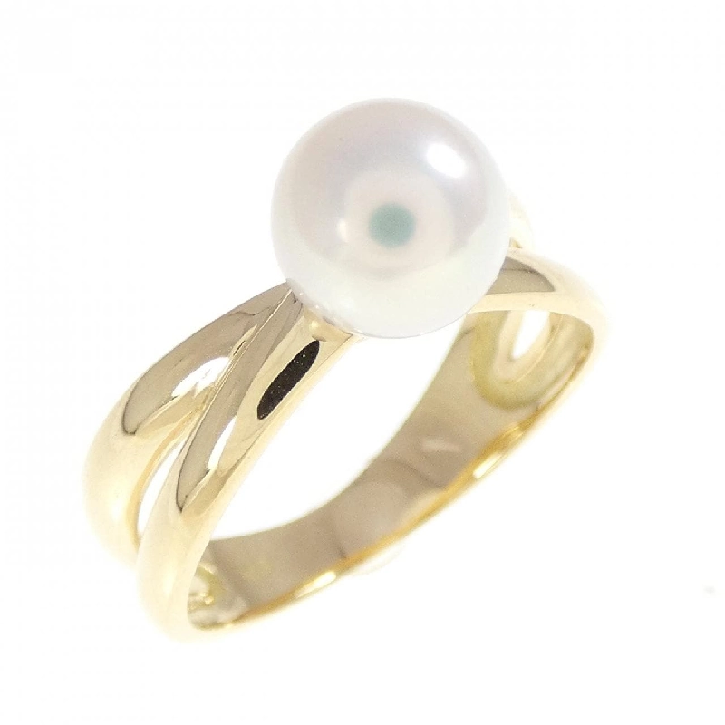Nhẫn ngọc trai Akoya K18YG 6.7mm - Hàng hiệu Chính hãng 854002
