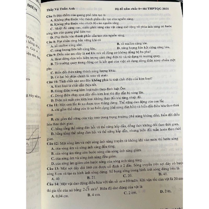 Bộ đề nắm chắc 8+ môn vật lý thi THPT QG - Vũ Tuấn Anh 777098