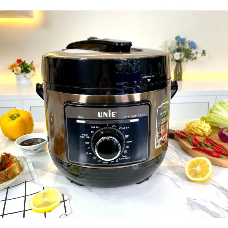 Nồi áp suất Unie UPC5081Y 5L, 7 chức năng, 11 bảo vệ an toàn, công suất 900W CHÍNH HÃNG 578127