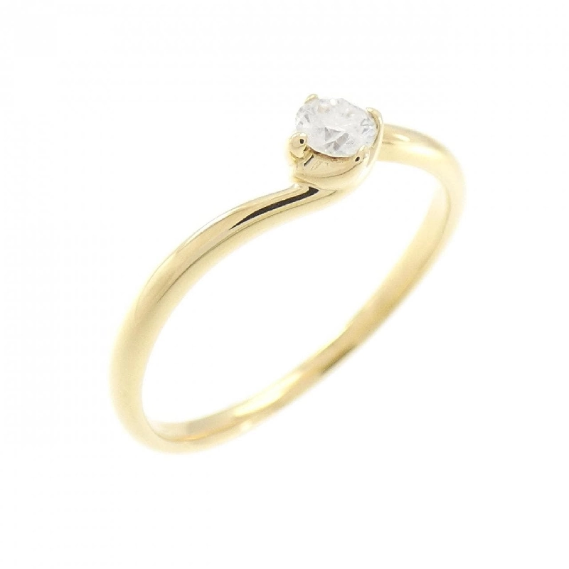 Nhẫn kim cương Solitaire K18YG 0.10CT 673636