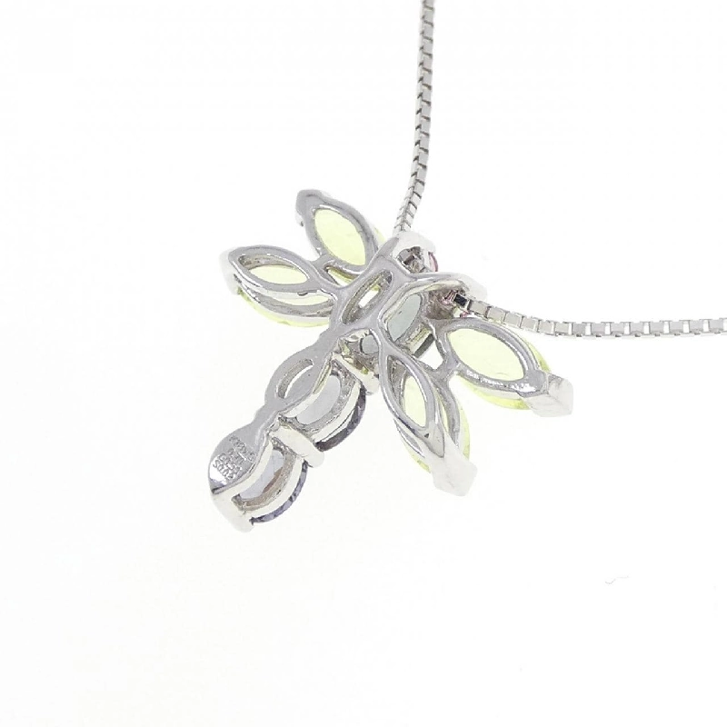 K18WG Dragonfly Mặt dây chuyền đá màu - Hàng hiệu Authentic 862992