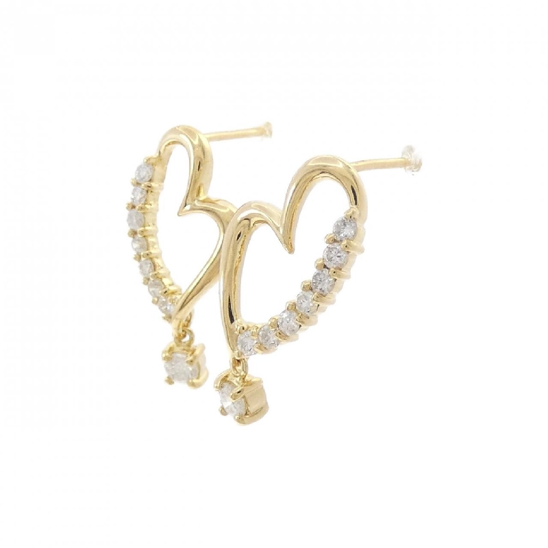 K18YG Bông tai kim cương hình trái tim 0.32CT - Hàng hiệu Chính hãng 871427