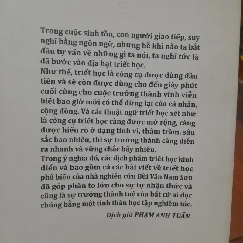 Bùi Văn Nam Sơn - TRÒ CHUYỆN TRIẾT HỌC, tập một 569422