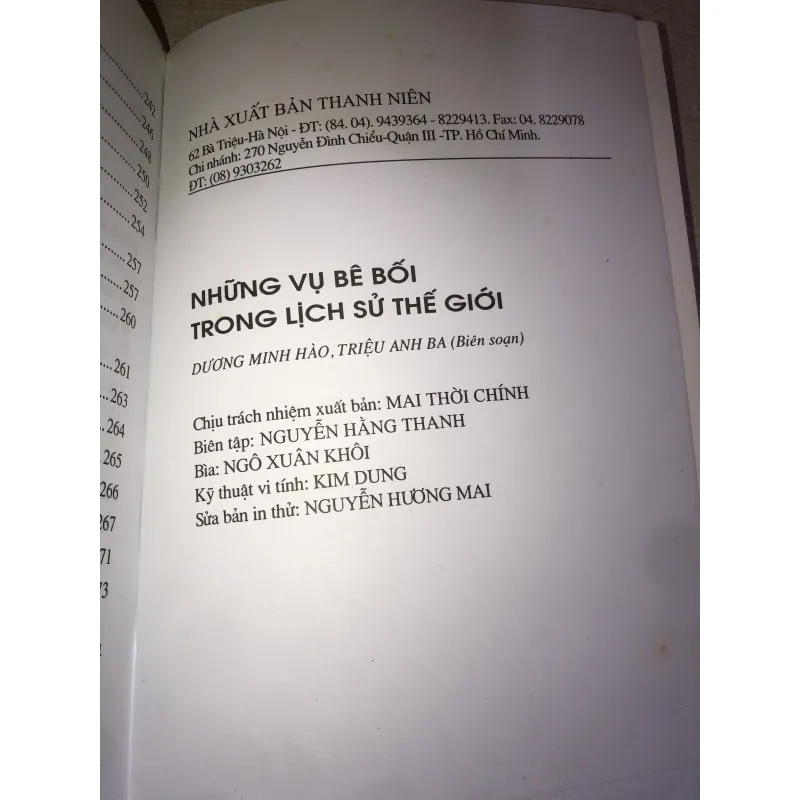 Những Vụ Bê Bối Trong Lịch Sử Thế Giới, Dương Minh Hoà - Triệu Anh Ba 934669