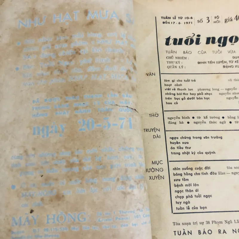 2 cuốn báo Tuổi Ngọc 1971 929453