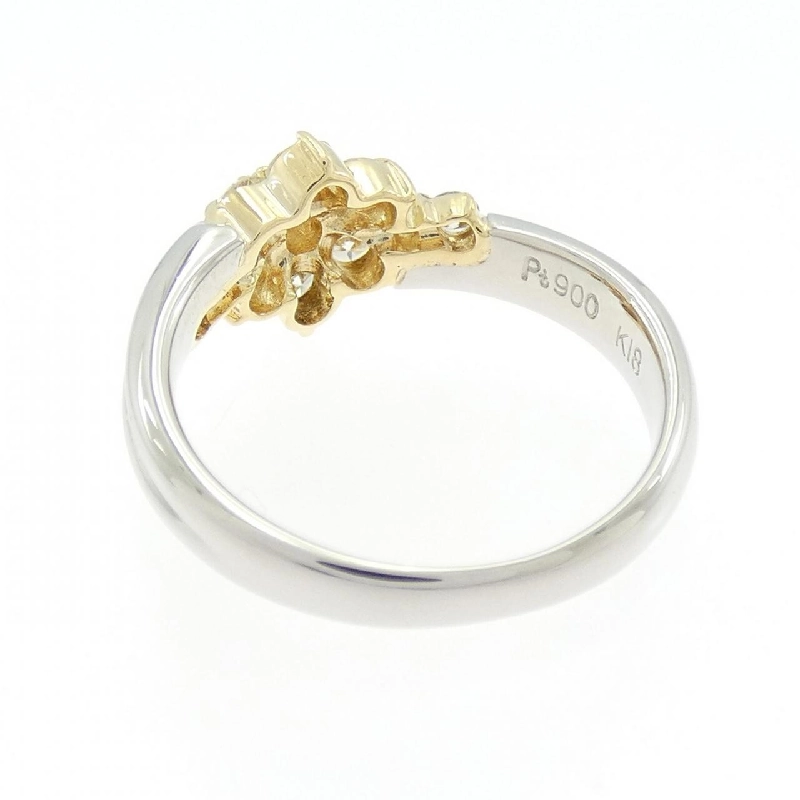 Nhẫn kim cương hoa K18YG/PT900 0.50CT 669741