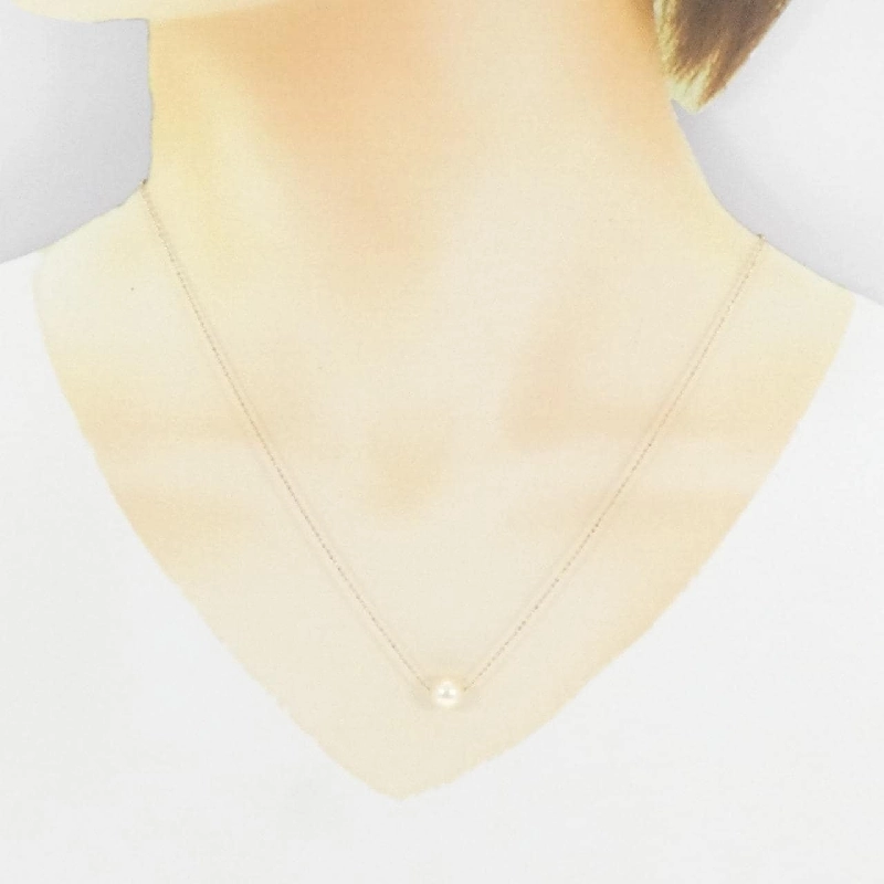 K18PG Dây chuyền ngọc trai Akoya 7.1mm - Hàng hiệu Chính hãng 855905