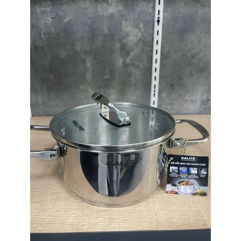🌿 Bộ Nồi Inox 304 Kalite KL381 – An Toàn Sức Khỏe, Không Thôi Nhiễm Chất Độc Hại 721030
