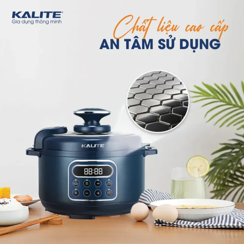 Nồi áp suất điện KALITE KPC4066 4in1 2 lớp Ceramic siêu chống dính 732515