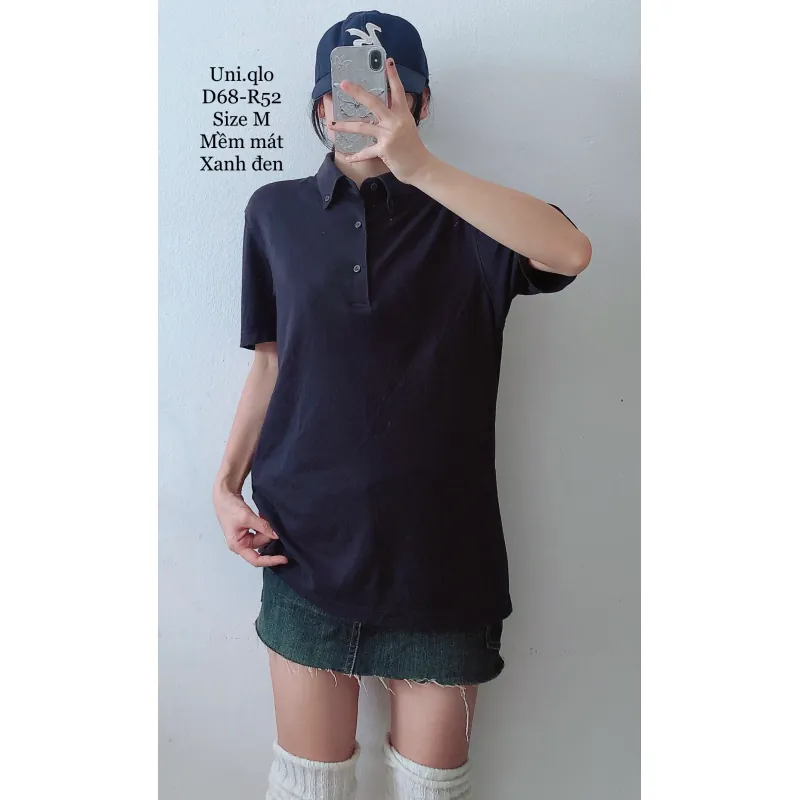 Áo phông cổ bẻ polo unisex 2hand Nhật 1036789
