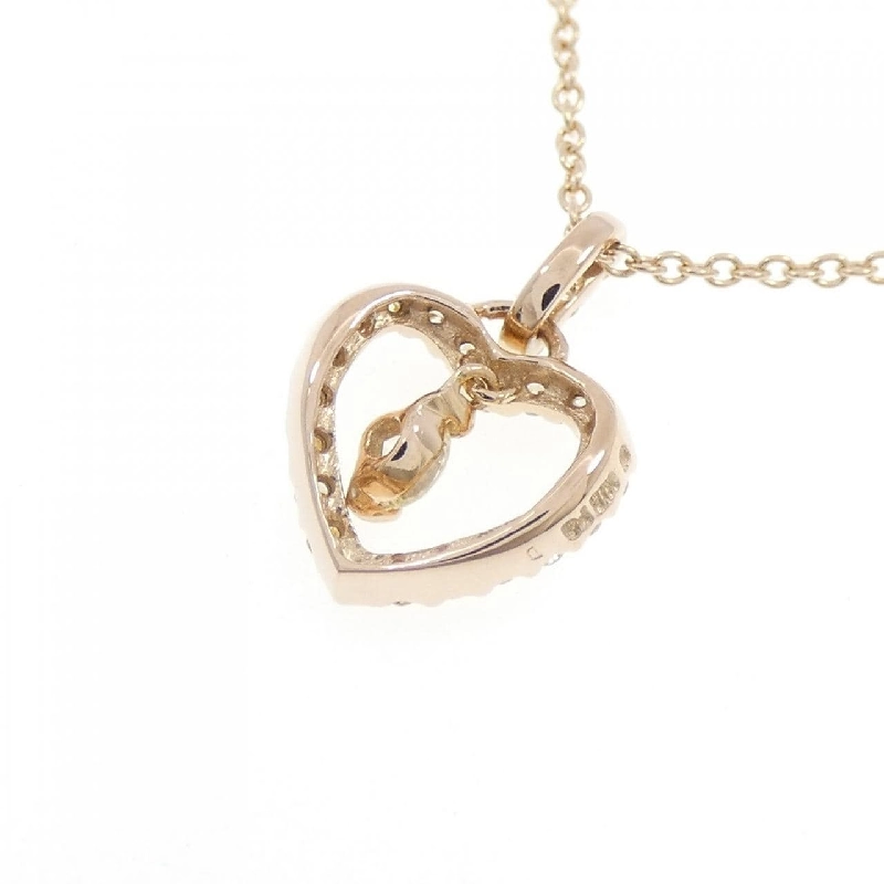K18PG Dây chuyền hình trái tim kim cương - Hàng hiệu Chính hãng 859274
