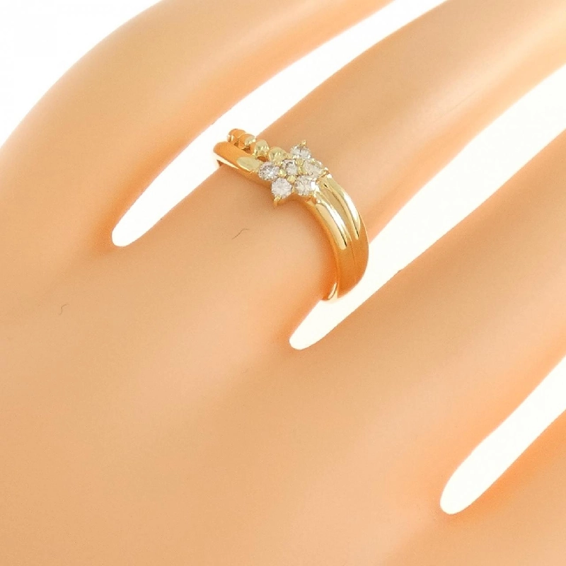 Nhẫn kim cương K18YG hoa 667274