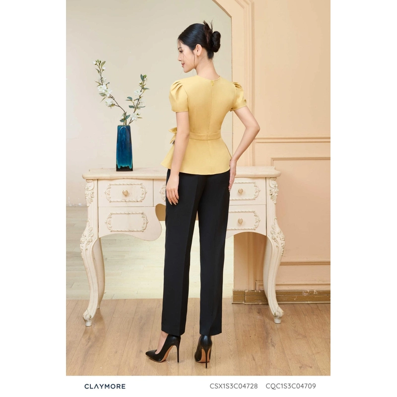 [New] Áo peplum CLAYMORE đính nơ sang chảnh size S 369270