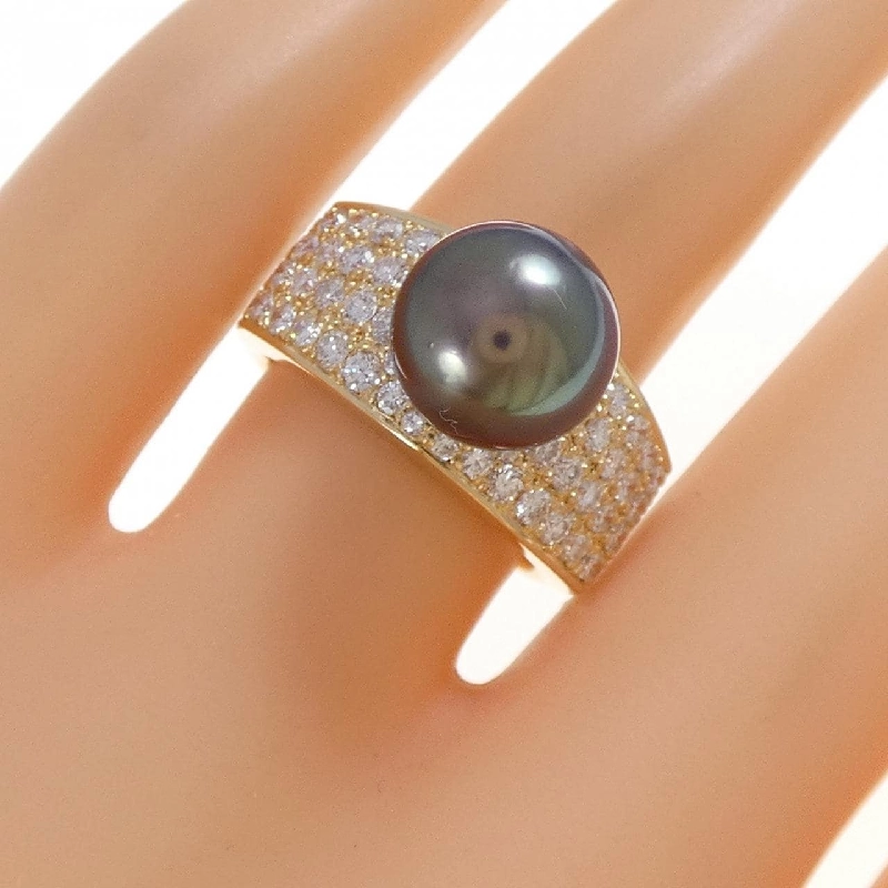 Nhẫn ngọc trai đen K18YG 9.7mm - Hàng hiệu Chính hãng 849292