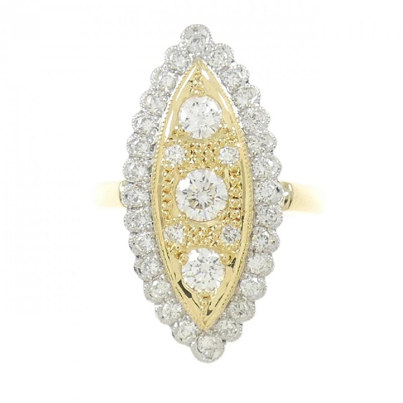 Nhẫn kim cương K18YG/PT900 0.46CT - Hàng hiệu Authentic 671078