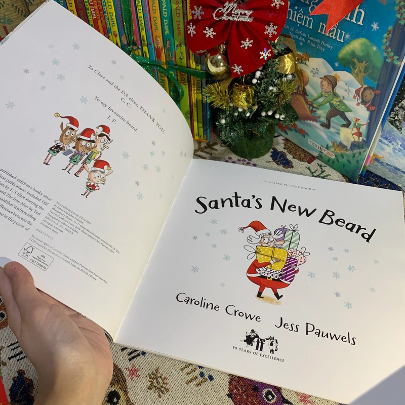 Sách tranh Santa's New Beard, Used, 90%, Picture Book For Kids, Quà tặng Mori 352291