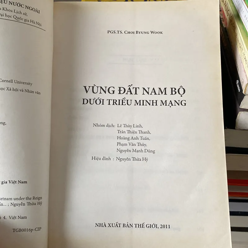 VÙNG ĐẤT NAM BỘ DƯỚI TRIỀU MINH MẠNG, CHOI BYUNG WOOK (XB 2011) 562680
