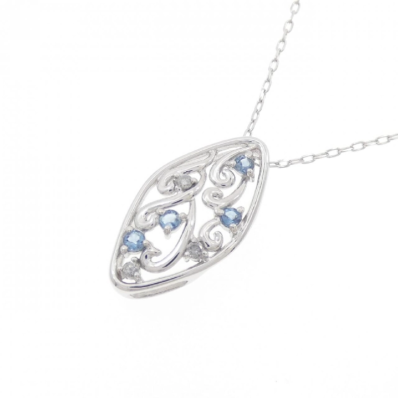 K18WG Aquamarine Necklace - Hàng hiệu Authentic 857869