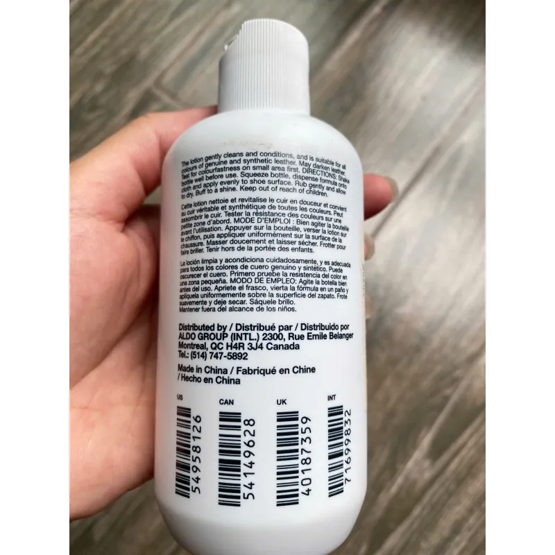 DUNG DỊCH LÀM SẠCH GIÀY DA TRẮNG CỦA ALDO***CLEAN LEATHER SHOE CONDITIONER 90% 581144