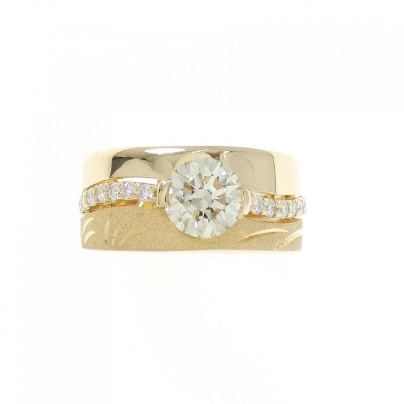 Nhẫn kim cương K18YG 1.053CT 671177