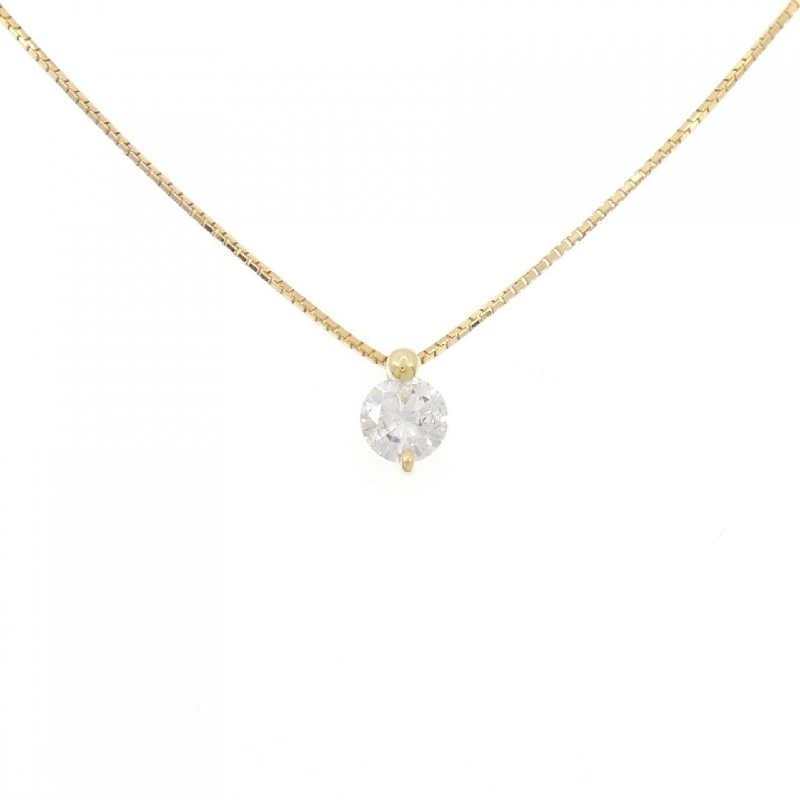 K18YG Solitaire Dây chuyền kim cương 0.841CT - Hàng hiệu Chính hãng 859218