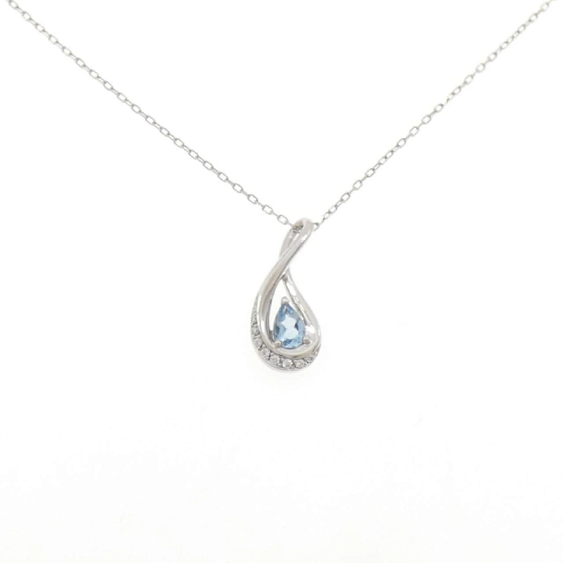 4゜C Aquamarine Necklace 0.265CT - Hàng hiệu Authentic 843648