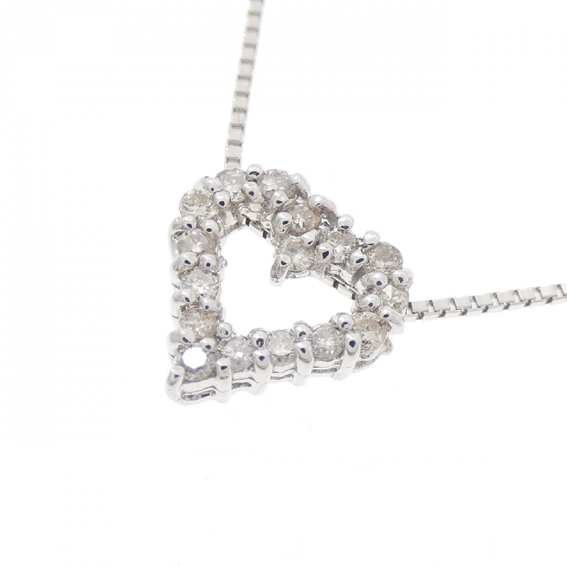 K18WG Dây chuyền kim cương hình trái tim 0.20CT - Hàng hiệu Chính hãng 861099
