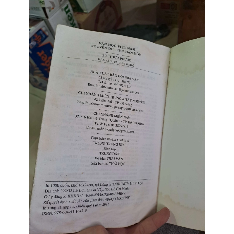 Nguyễn Du - Thơ Hán-Nôm - Bùi Thức Phước VĂN HỌC HCM1008 920084