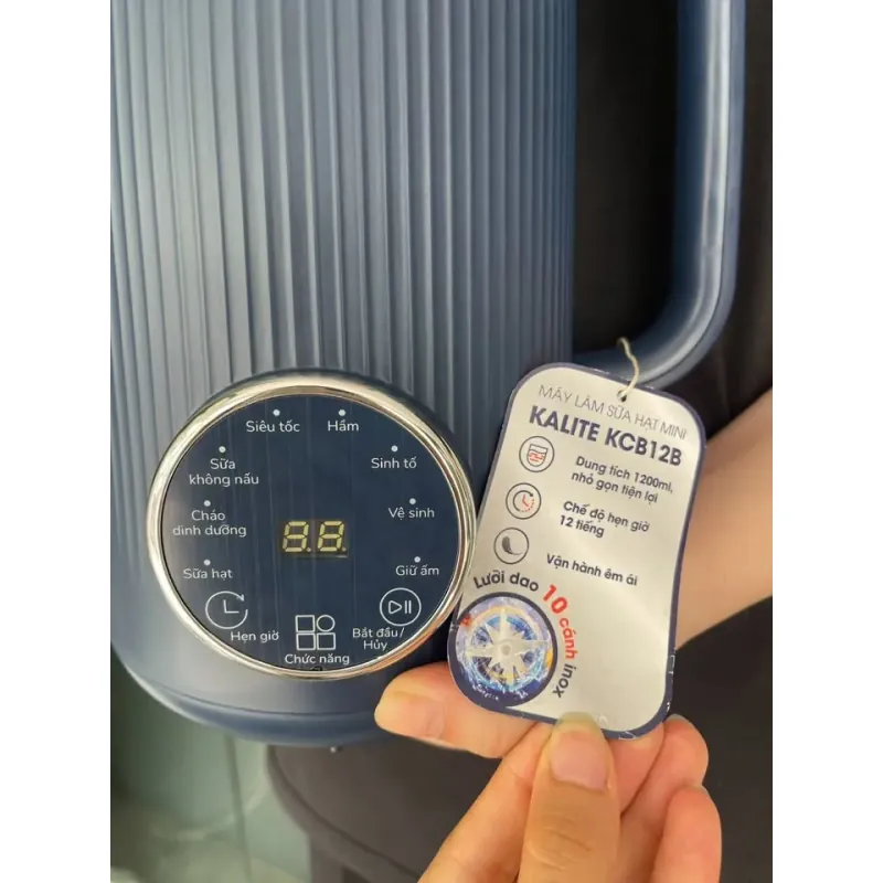 ⚡ Máy làm sữa hạt mini Kalite KCB12B – Gọn nhẹ, thông minh, hiện đại 718431