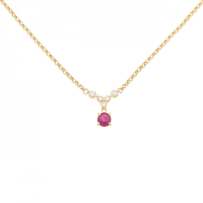 K18YG Dây chuyền Ruby 0.75CT - Hàng hiệu Chính hãng 860174
