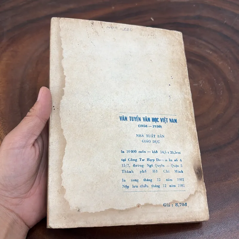 II Văn Học: Văn Tuyển Văn Học Việt Nam (1858-1930) - 1981 1008498