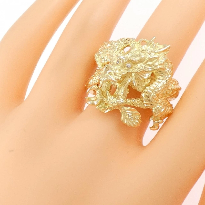 Nhẫn kim cương rồng K18YG 0.02CT - Hàng hiệu chính hãng 851417