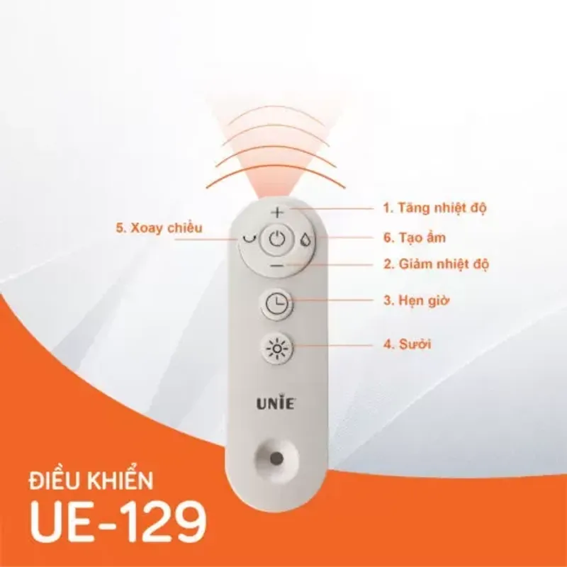 Máy sưởi gốm UNIE UE-129, làm ấm nhanh, phun sương tạo ẩm 654334
