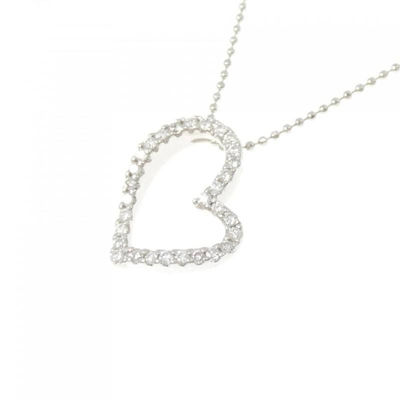 K18WG Dây chuyền kim cương hình trái tim 0.29CT - Hàng hiệu Chính hãng 856496