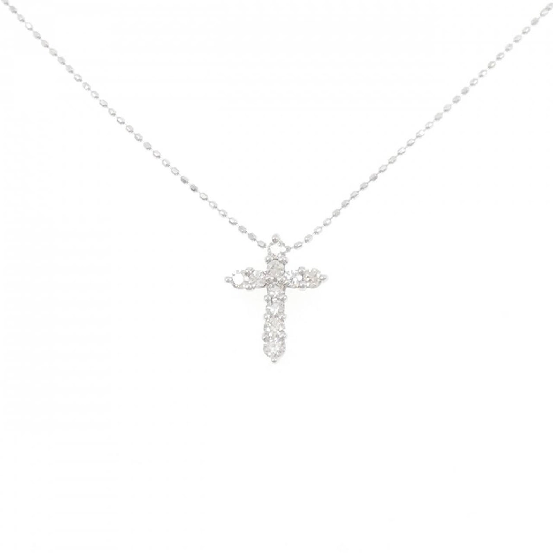 K18WG Dây chuyền kim cương chéo 0.30CT - Hàng hiệu chính hãng 861296