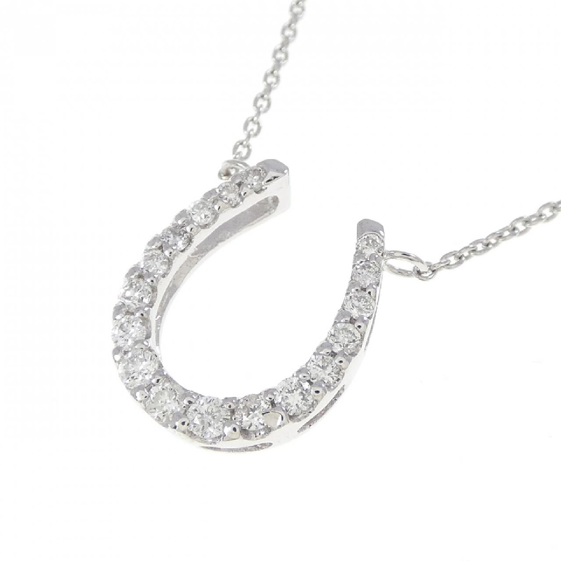 Dây chuyền kim cương hình móng ngựa K18WG 0.20CT - Hàng hiệu Chính hãng 858086