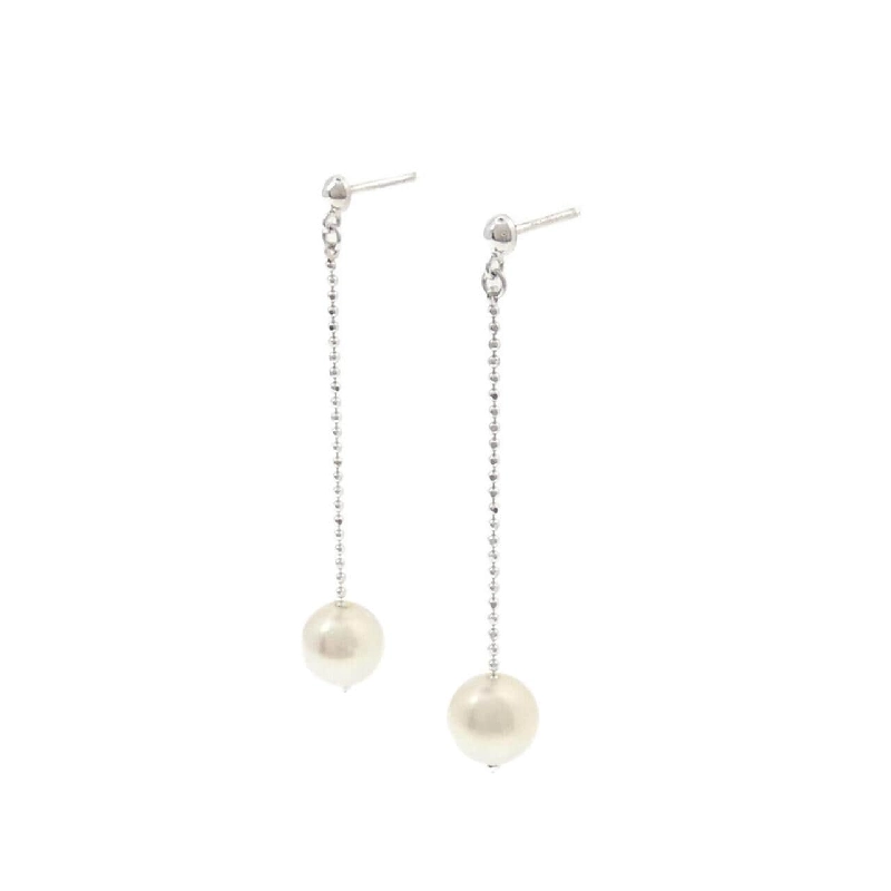 K18WG Bông tai ngọc trai Akoya 7.4mm - Hàng hiệu Chính hãng 871117