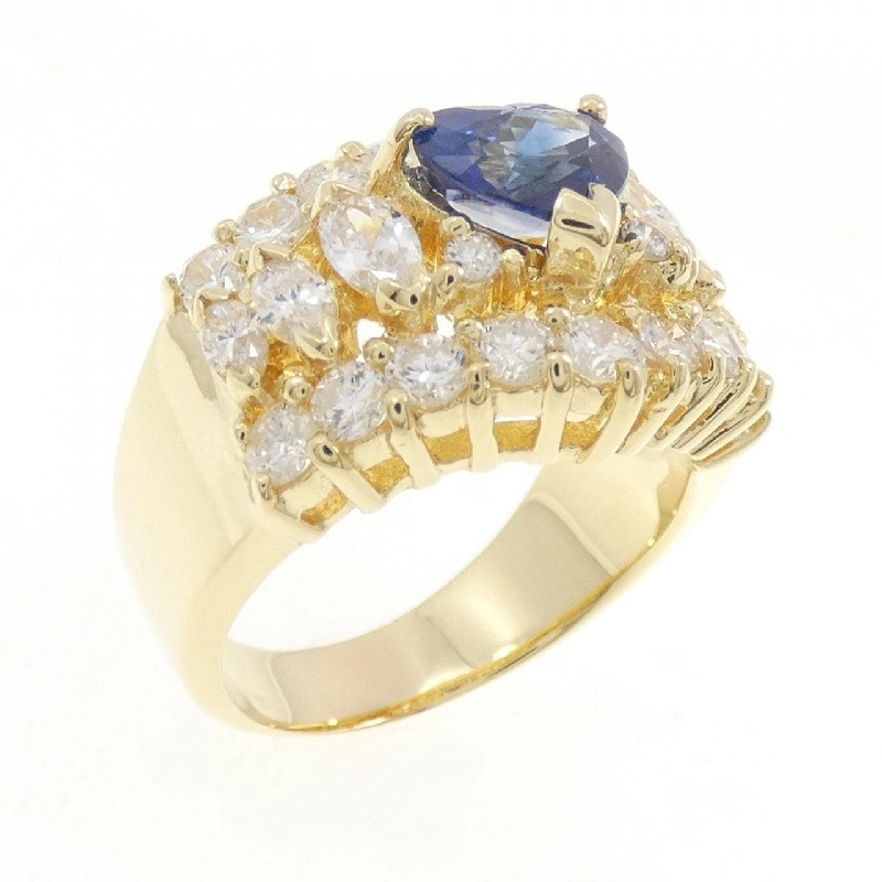 Nhẫn Sapphire hình trái tim K18YG - Hàng hiệu Authentic 852307