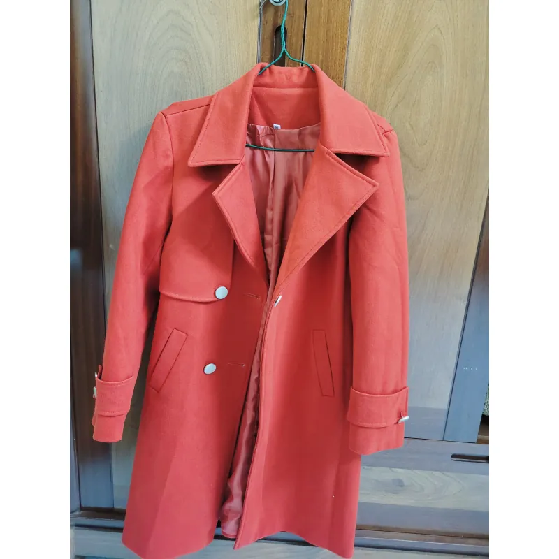 Áo dạ màu cam mịn 775823